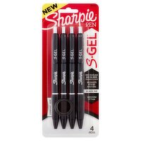 Sharpie S.Gel Medium 0.7mm Black Ink Pen, 2 count