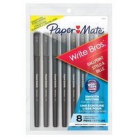 Paper Mate Write Bros Medium Point 1.0mm Ballpoint Pens, 8 count
