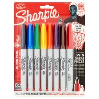 Sharpie Assorted Fine Point Permanent Markers, 8 count, 8 Each