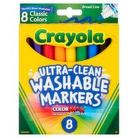 Crayola ColorMax Nontoxic Ultra-Clean Washable Markers, 8 count