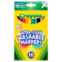 Crayola Nontoxic Fine Line Ultra-Clean Washable Markers, 10 count, 10 Each