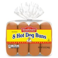 Stroehmann Enriched Hot Dog Buns, 8 count, 12 oz