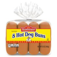 Stroehmann Enriched Hot Dog Buns, 8 count, 12 oz