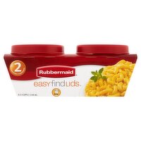 Rubbermaid Easy Find Lids 0.5 Cups Containers, 2 count, 2 Each