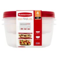 Rubbermaid Easy Find Lids Containers + Lids Value Pack, 4 count