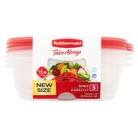 Rubbermaid Take Alongs Bowls 5 Cups Containers + Lids, 3 count