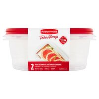 Rubbermaid Take Alongs 8 Cups Deep Rectangles Containers & Lids, 2 count