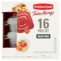 Rubbermaid Take Alongs Containers & Lids Set Value Pack, 16 count