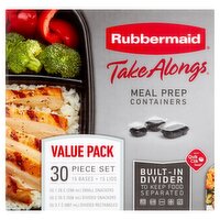 Rubbermaid Take Alongs Meal Prep Containers Value Pack, 30 piece set