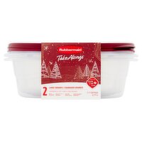 Rubbermaid TakeAlongs Large Squares Containers & Lids, 2 count