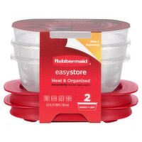 Rubbermaid EasyStore 0.77 Cups Container, 2 count