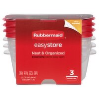 Rubbermaid Easystore Neat & Organized Lids + Bases, Rectangle, 3 count