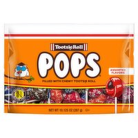 Tootsie Roll Assorted Flavors Pops, 10.125 oz, 10.13 Ounce