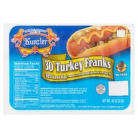 Kunzler Turkey Franks, 30 count, 48 oz