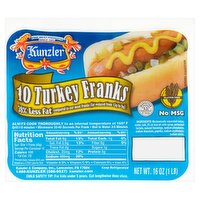 Kunzler Turkey Franks, 10 count, 16 oz