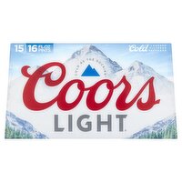 Coors Light Cold Beer, 16 fl oz, 15 count