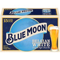 BLUE MOON BELGIAN WHITE ALE Belgian White Ale, 15 Pack, 12 oz cans, 180 fl oz, 180 Fluid ounce