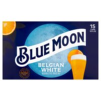 Blue Moon White Belgian-Style Wheat Ale, 15 count, 12 fl oz