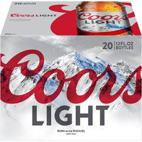 Coors Light 20 Pack - 12 oz Cans, 240 fl oz