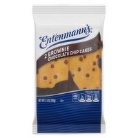 Entenmann's Brownie Chocolate Chip Cakes, 2 count, 3.5 oz