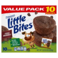 Entenmann's Little Bites Fudge Brownies Value Pack, 10 count, 1 lb 3.5 oz, 19.5 Ounce