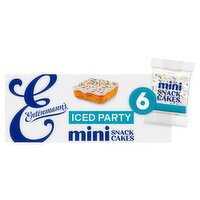 Entenmann's Iced Party Mini Snack Cakes, 6 count, 11 oz