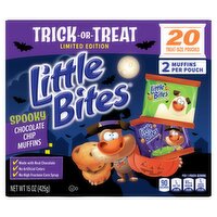 Little Bites Spooky Chocolate Chip Muffins Limited Edition, 20 count, 15 oz