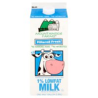 Mountainside Farms Filtered Fresh 1% Lowfat Milk, one half gallon