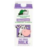 Mountainside Farms Filtered Fresh Fat Free Milk, one half gallon