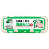 Mountainside Farms Cage Free Omega 3 Grade A Brown Eggs, Large, 12 count, 24 oz