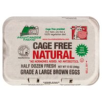 Mountainside Farms Cage Free Natural Large Brown Eggs, 6 count, 12 oz