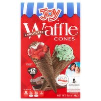 Joy Chocolate Waffle Cones, 12 count, 7 oz