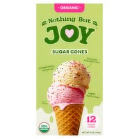 Nothing But Joy Organic Sugar Cones, 12 count, 5 oz