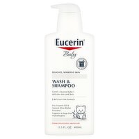 Eucerin Baby Wash & Shampoo, 13.5 fl oz