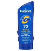 Coppertone Sport 4-in-1 Performance Broad Spectrum Sunscreen Lotion, SPF 70, 7 fl oz