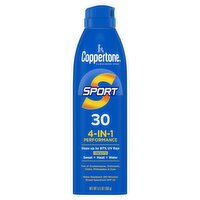 Coppertone Sport 4-in-1 Performance Broad Spectrum Sunscreen Spray, SPF 30, 5.5 oz