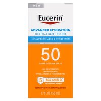 Eucerin Advanced Hydration Broad Spectrum Daily Sunscreen for Face, SPF 50, 1.7 fl oz