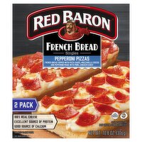 Red Baron French Bread Singles Pepperoni Pizzas, 2 count, 10.8 oz, 10.8 Ounce