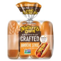Nature's Own Perfectly Crafted Brioche Style Hot Dog Rolls, 8 count, 16 oz