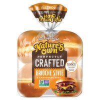 Nature's Own Perfectly Crafted Brioche Style Hamburger Buns, 8 count, 18 oz
