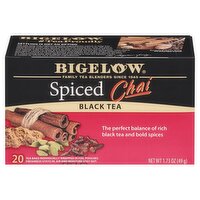 Bigelow Spiced Chai Black Tea Bags, 20 count, 1.73 oz