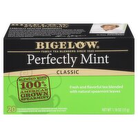 Bigelow Perfectly Mint Classic Tea Bags, 20 count, 1.18 oz, 20 Each