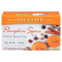 Bigelow Pumpkin Spice Black Tea Bags, 18 count, 1.44 oz, 18 Each