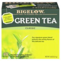 Bigelow Classic Green Tea Bags, 40 count, 1.82 oz, 40 Each