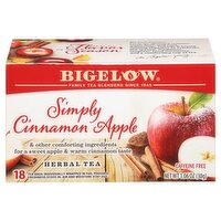 Bigelow Simply Cinnamon Apple Herbal Tea Bags, 18 count, 1.06 oz