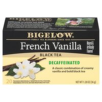 Bigelow French Vanilla Decaffeinated Black Tea Bags, 20 count, 1.28 oz, 20 Each