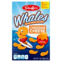 Stauffer's Whales Cheddar Cheese Baked Cheese Crackers , 7 oz