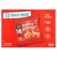Stauffer's Simply Animals Original Crackers Snack Packs, 1.0 oz, 12 count