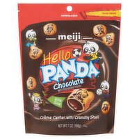 Meiji Hello Panda Chocolate Crème Center with Crunchy Shell Cookies Bite Size, 7 oz