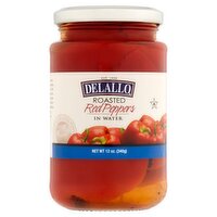 DeLallo Roasted Red Peppers in Water, 12 oz